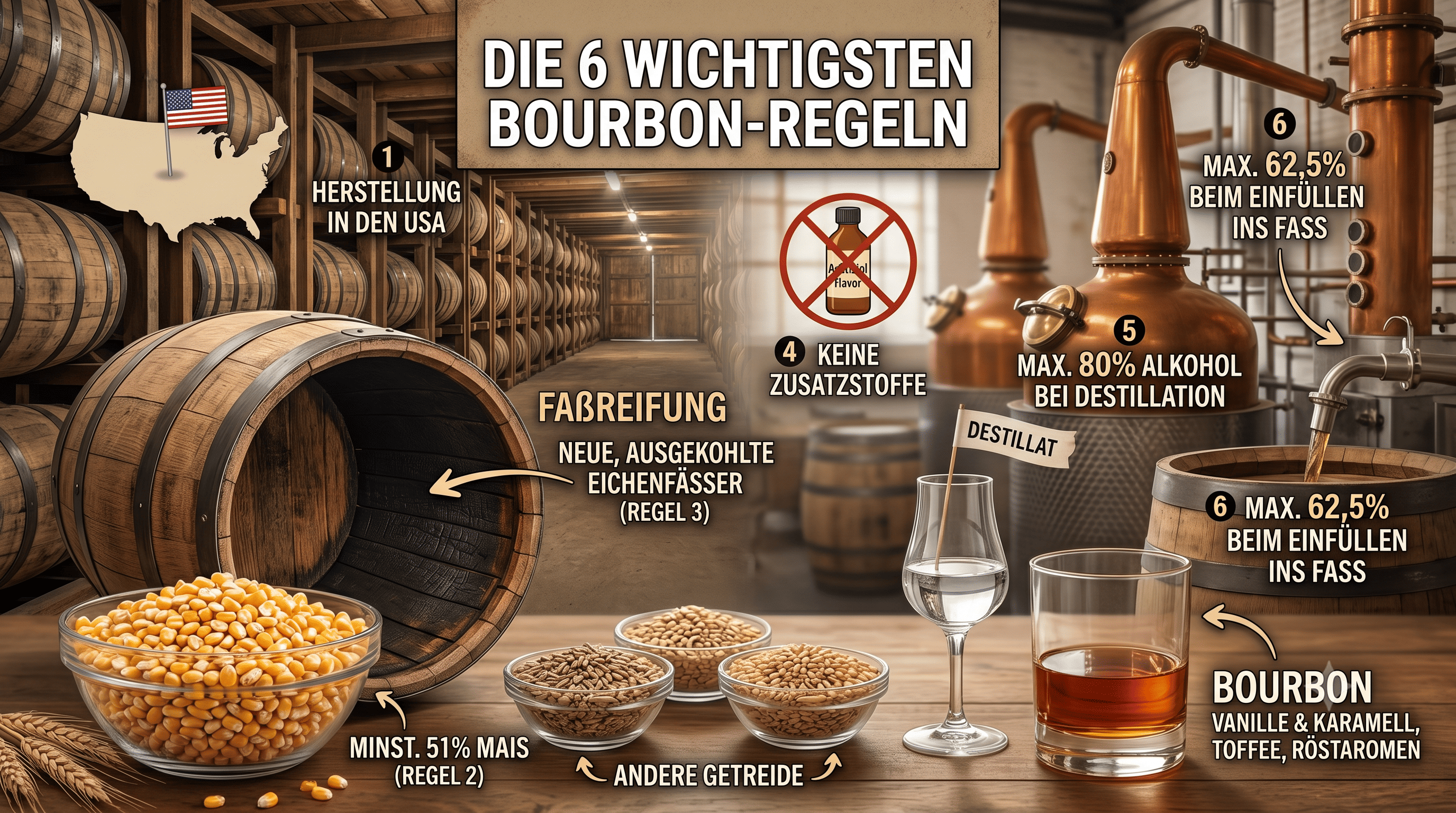 die-6-bourbon-regeln-infografik
